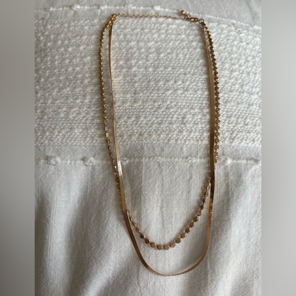 H&M Gold Double-Layer Necklace